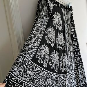 Elephant Print True Wrap Skirt Elephant Wrap Skirt